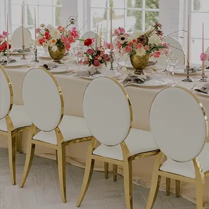 Luxury white tent setup with chandeliers and dance floor – Florida Event Rentals

